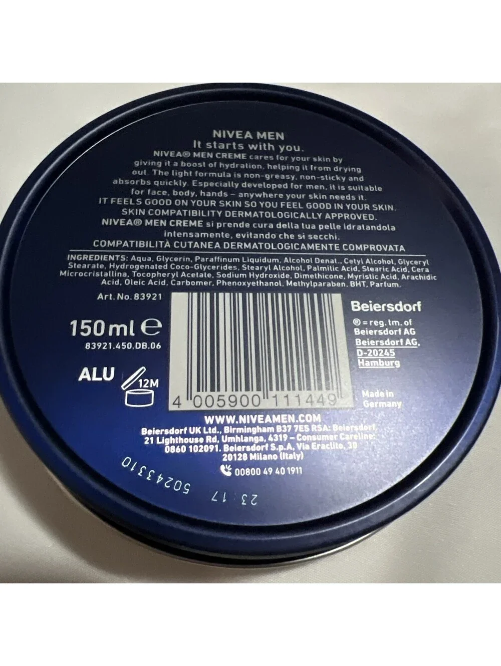 Nivea men creme